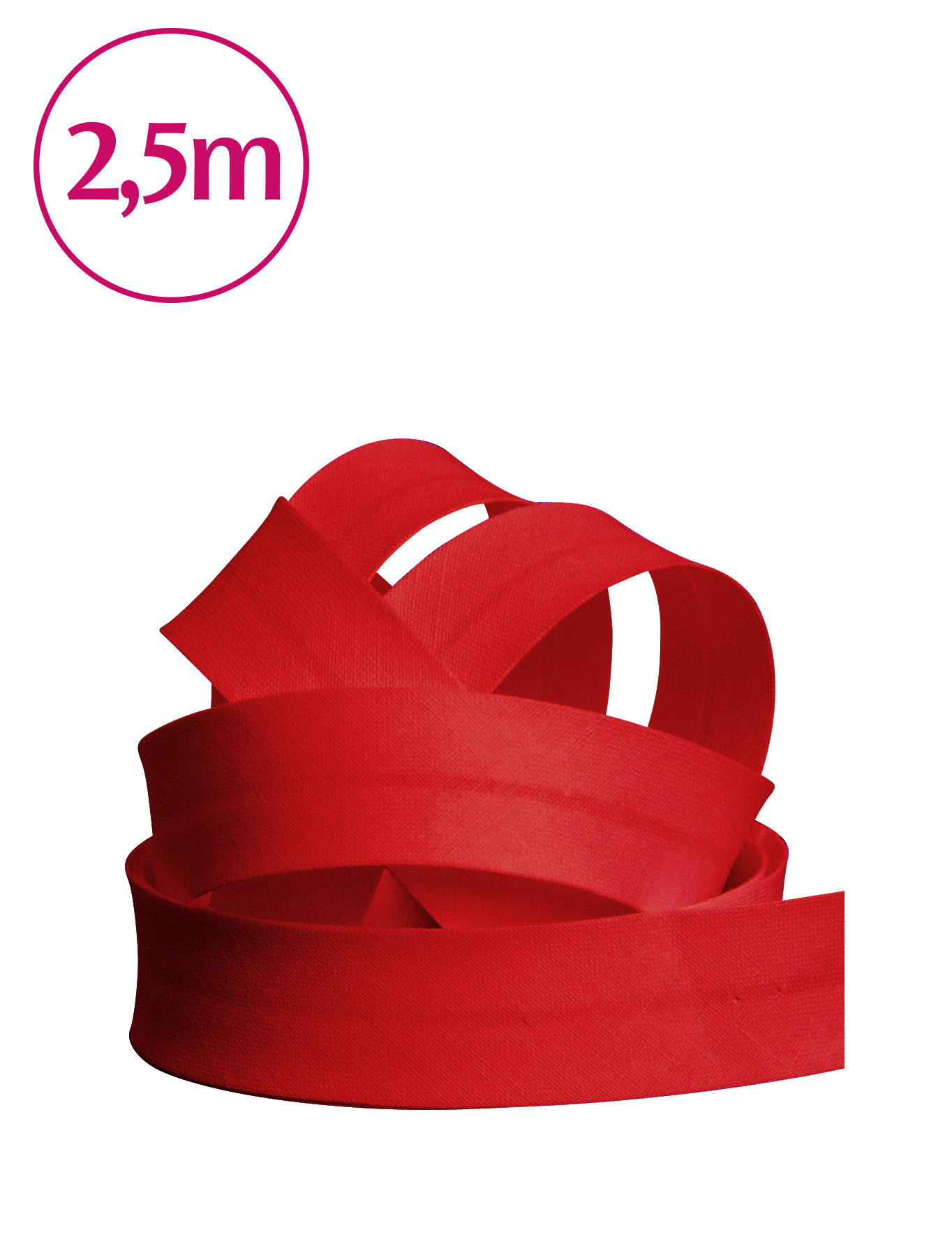 Schr&#228;gband 2,5 m 19 mm hochrot