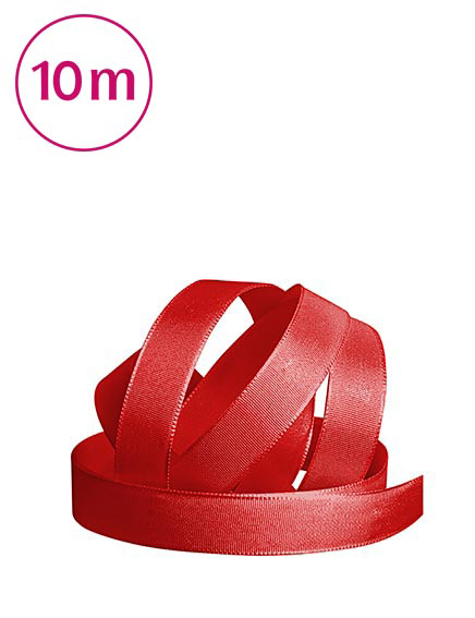 Band Taft   10m 15 mm hochrot