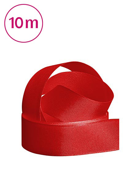 Band Taft   10m 25 mm hochrot
