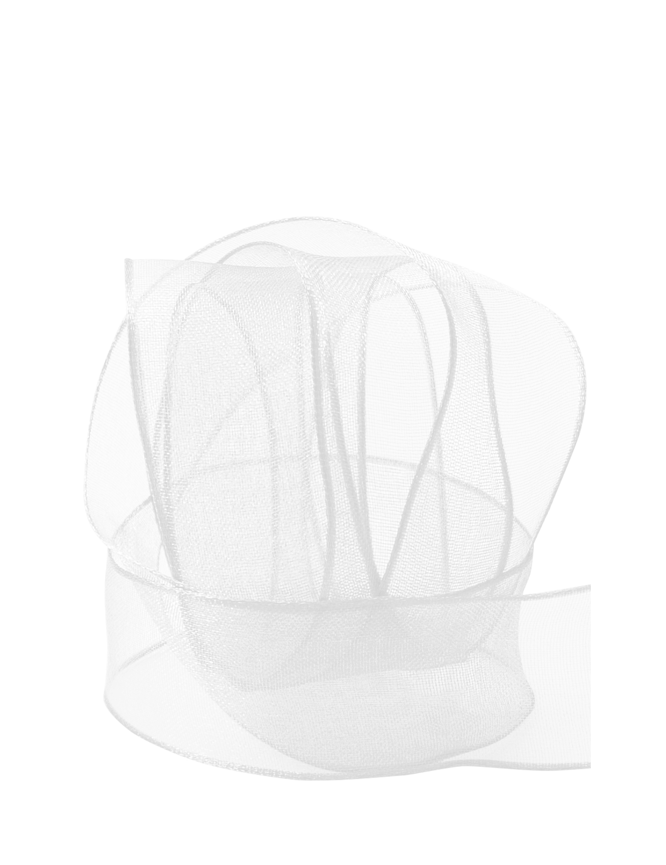 Band Chiffon/Draht 25 mm weiss 25m
