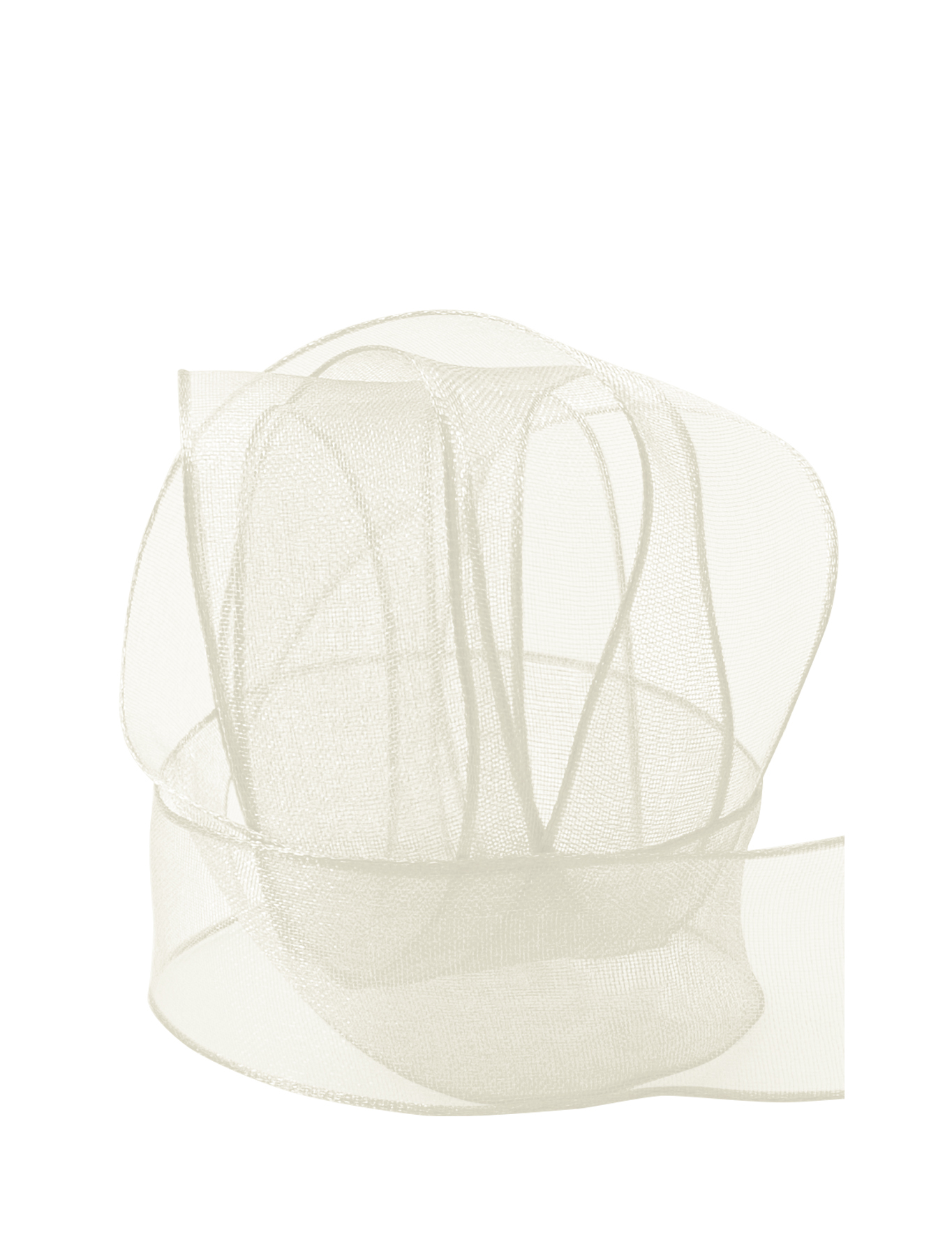 Band Chiffon/Draht 25 mm creme 25m