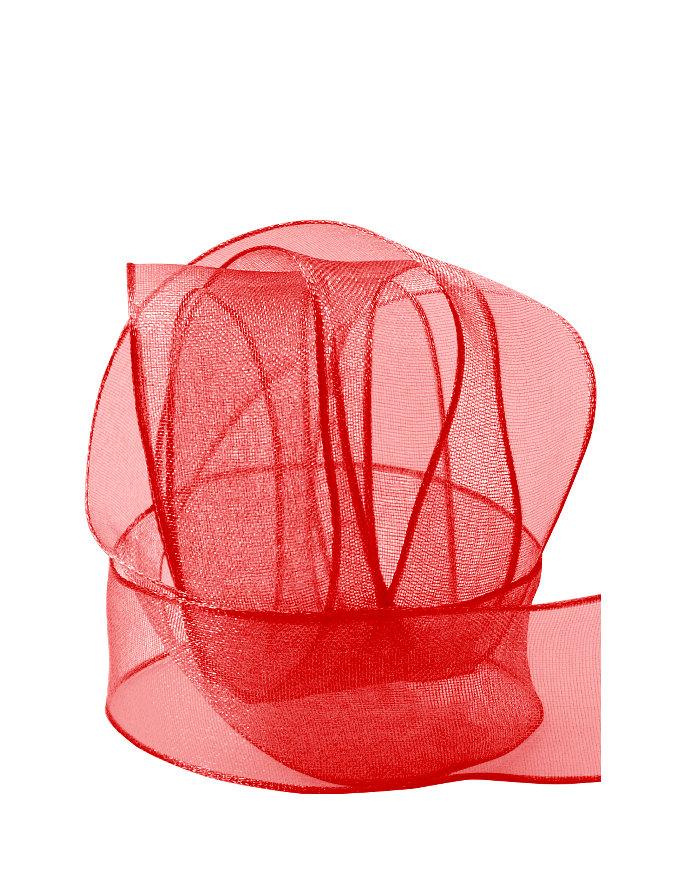 Band Chiffon  / 10m 40 mm hochrot