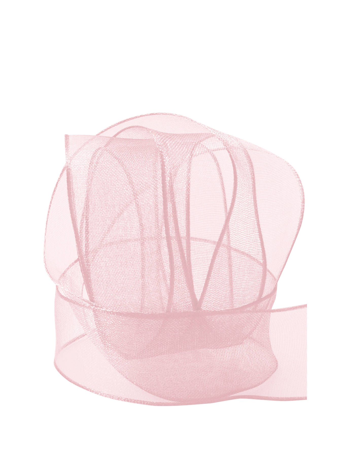 Band Chiffon/ Draht 25 mm rose 25m