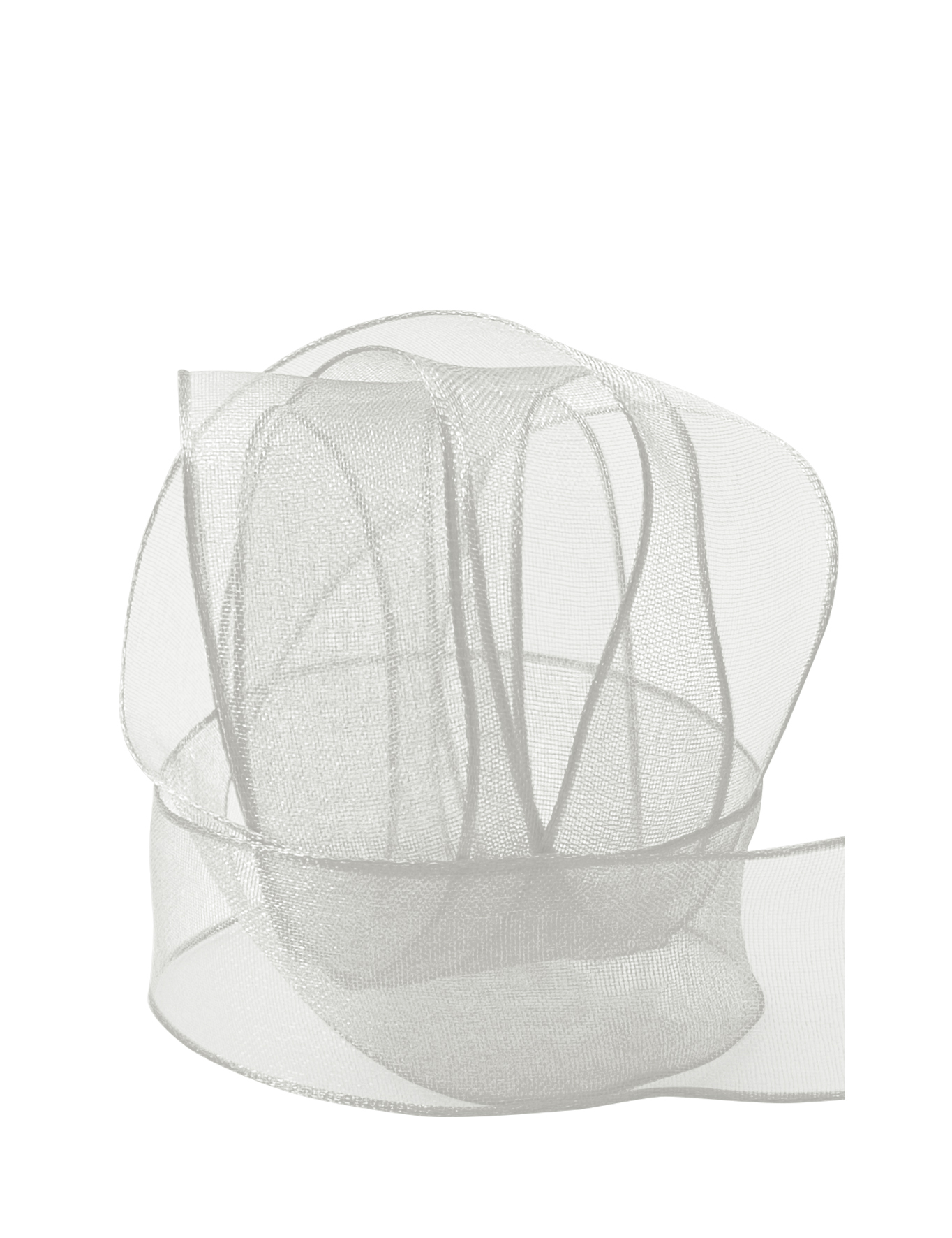 Band Chiffon  / 10m 40 mm silber