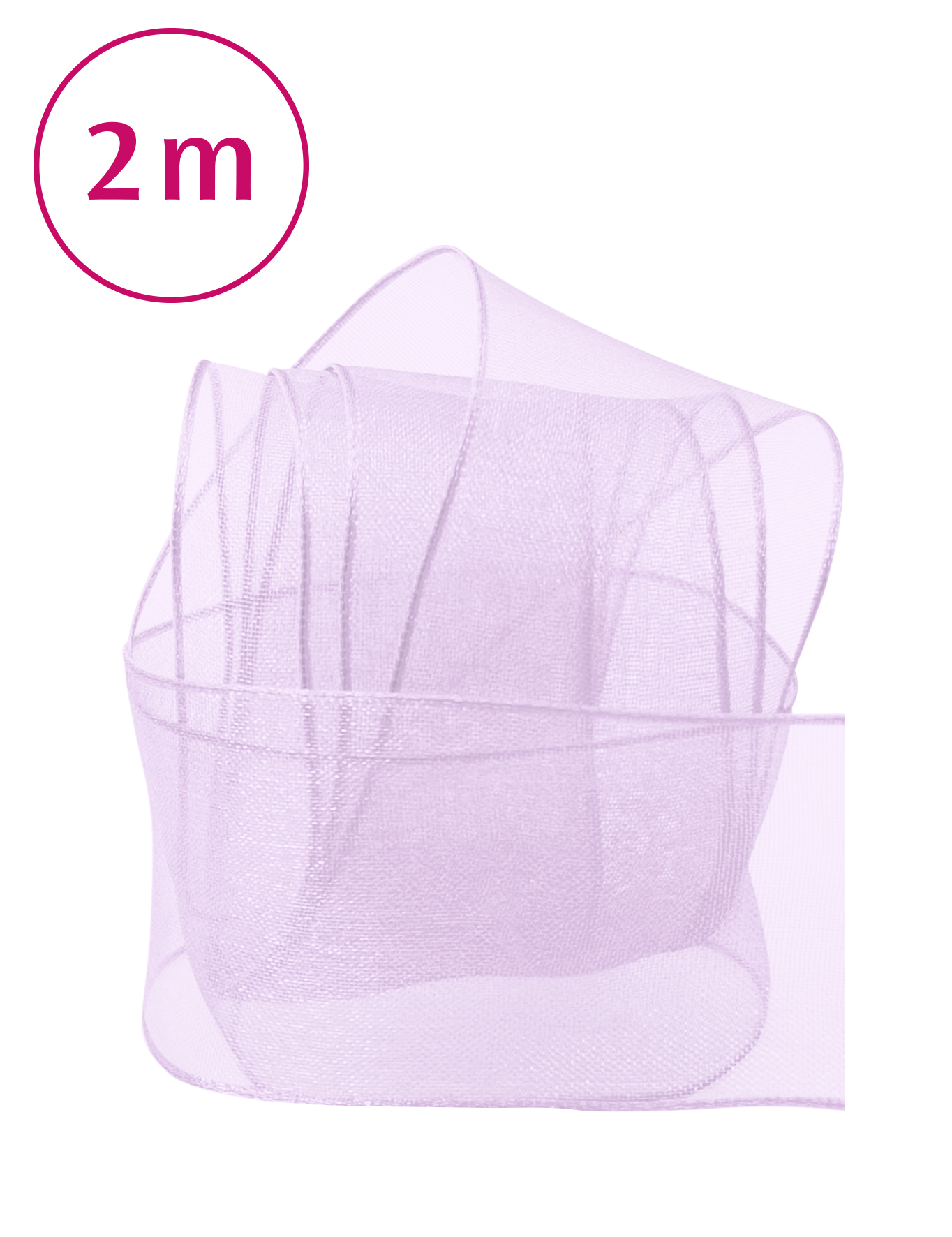 Band Chiffon / Draht / flieder 2m 40mm