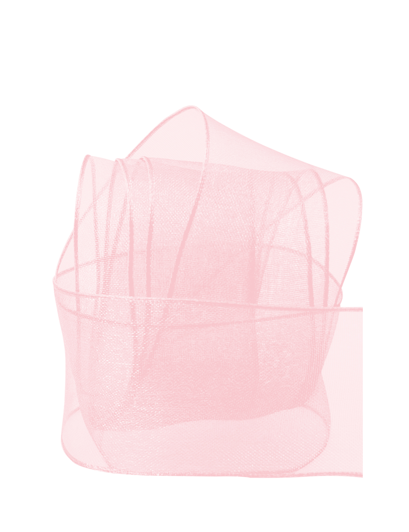 Band Chiffon/ Draht 40 mm rose 25m