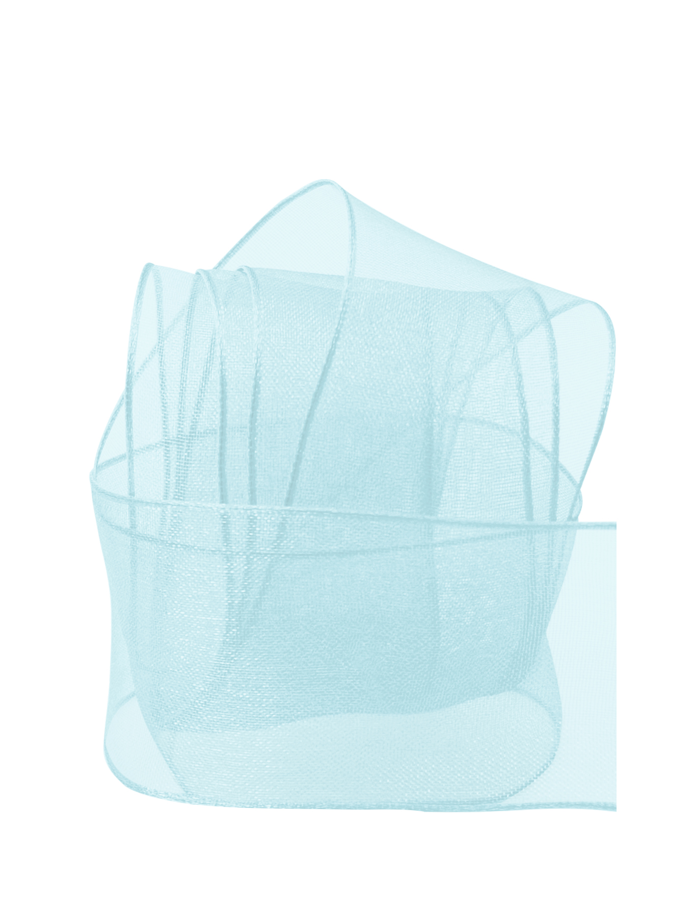 Band Chiffon/Draht 40 mm hellblau 25m 