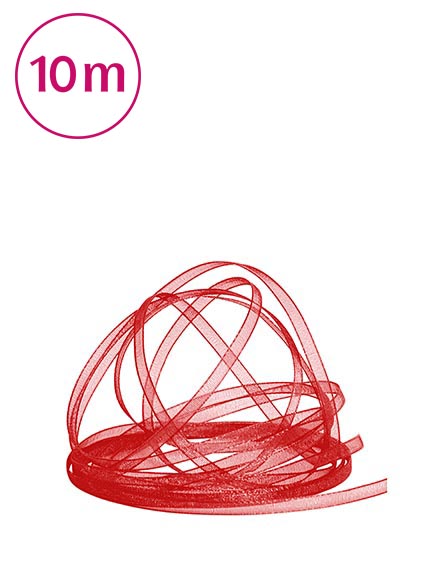 Band Chiffon  / 10m 3 mm hochrot