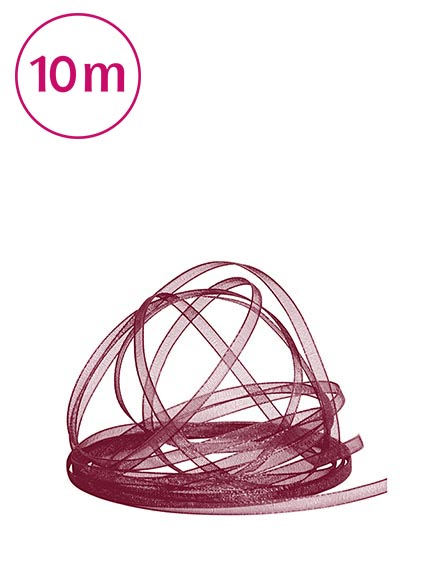 Band Chiffon  / 10m 3 mm weinrot