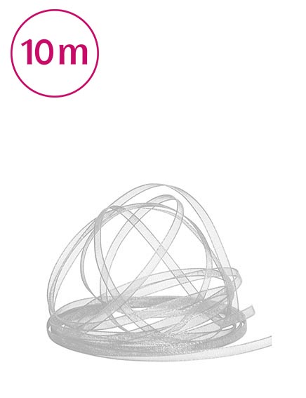 Band Chiffon  / 10m 3 mm silber