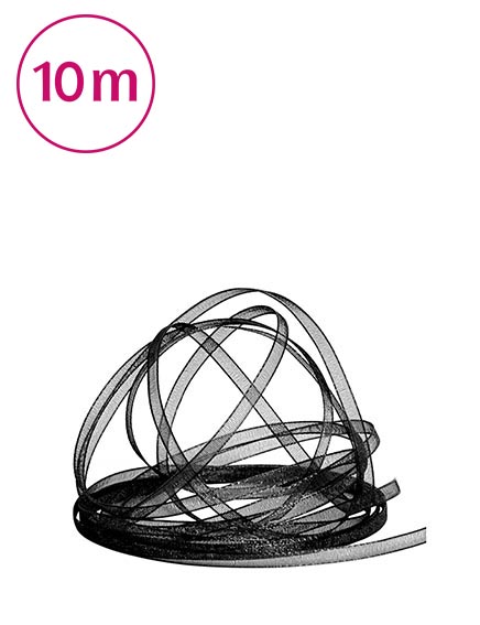 Band Chiffon  / 10m 3 mm schwarz