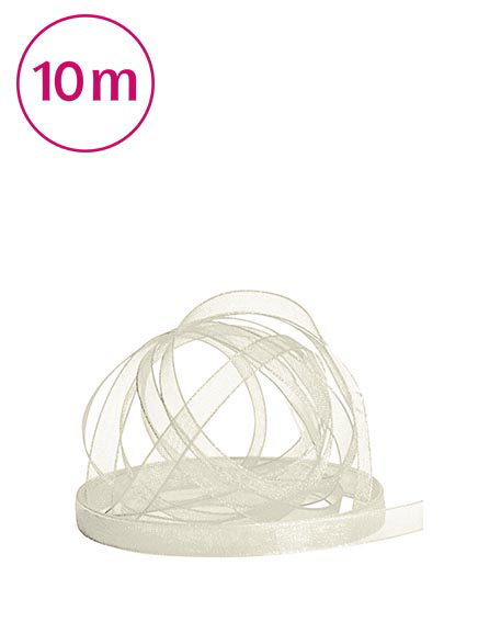 Band Chiffon  / 10m 6 mm creme