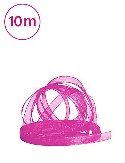 Band Chiffon  / 10m 6 mm pink
