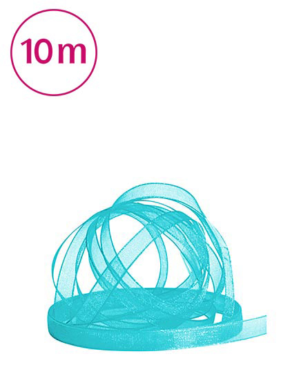 Band Chiffon  / 10m 6 mm t&#252;rkis