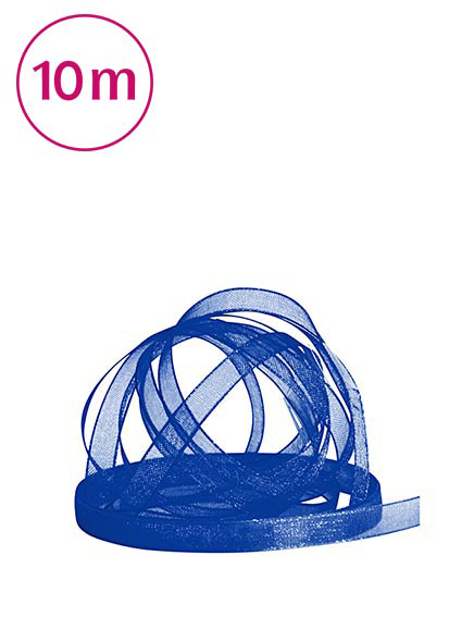Band Chiffon  / 10m 6 mm royalblau