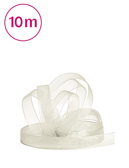 Band Chiffon  / 10m 10 mm creme