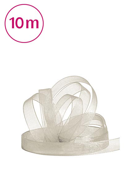 Band Chiffon  / 10m 10 mm schlamm