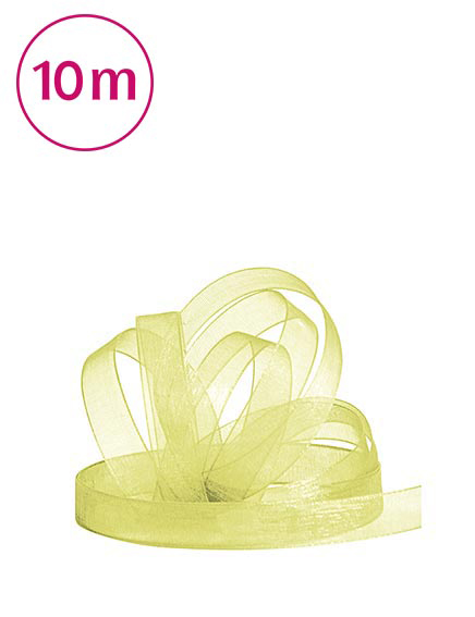 Band Chiffon  / 10m 10 mm hellgelb