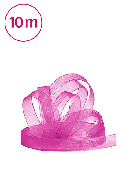 Band Chiffon  / 10m 10 mm pink