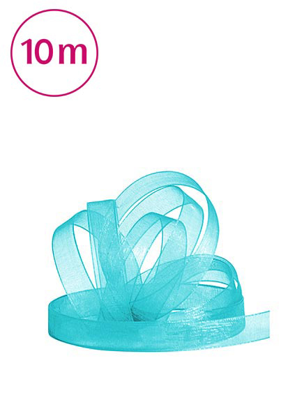 Band Chiffon  / 10m 10 mm türkis
