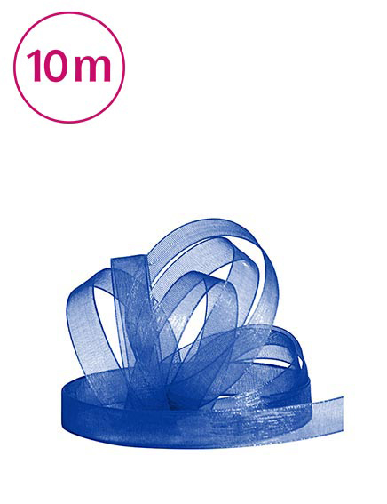 Band Chiffon  / 10m 10 mm royalblau