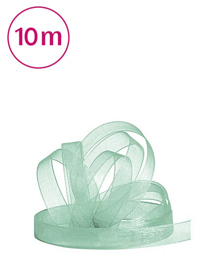 Band Chiffon  / 10m 10 mm pistazien