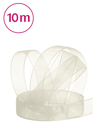 Band Chiffon  / 10m 15 mm creme