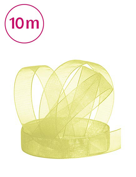Band Chiffon  / 10m 15 mm hellgelb