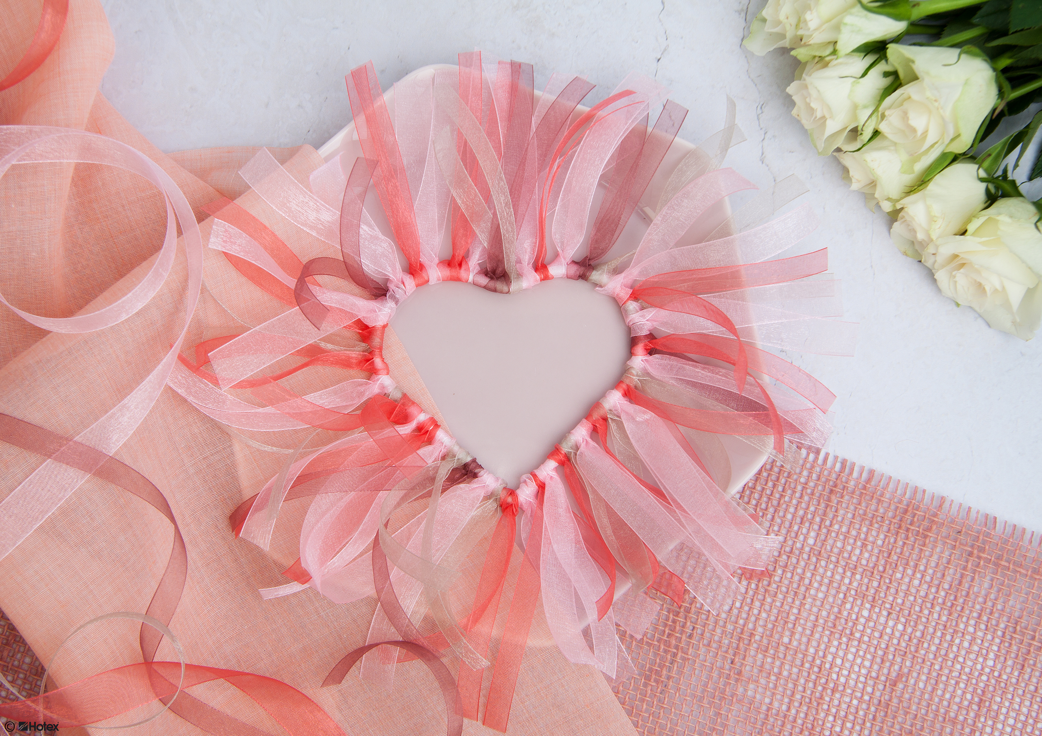 Band Chiffon  / 10m 15 mm hellrosa