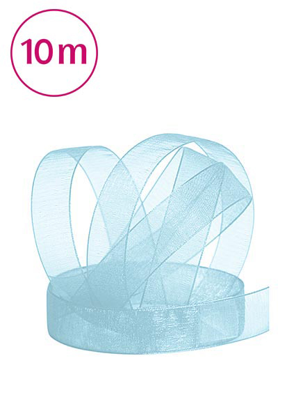 Band Chiffon  / 10m 15 mm altblau
