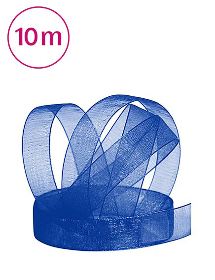 Band Chiffon  / 10m 15 mm royalblau
