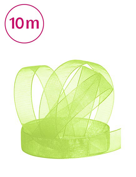 Band Chiffon  / 10m 15 mm hellgr&#252;n