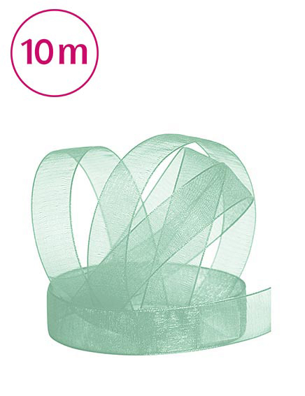 Band Chiffon  / 10m 15 mm pistazien