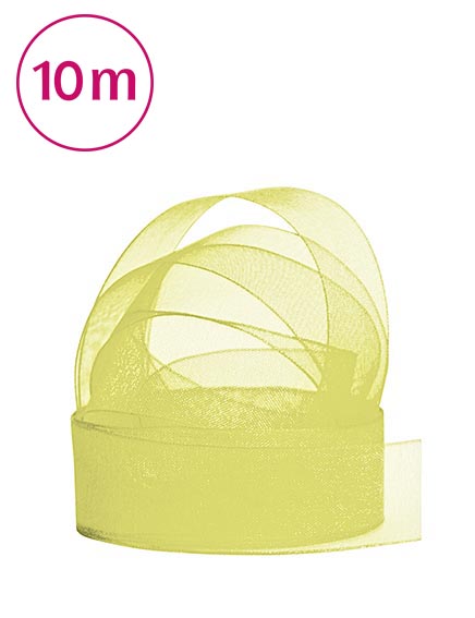 Band Chiffon  / 10m 25 mm hellgelb