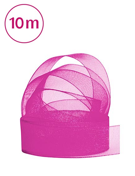 Band Chiffon  / 10m 25 mm pink