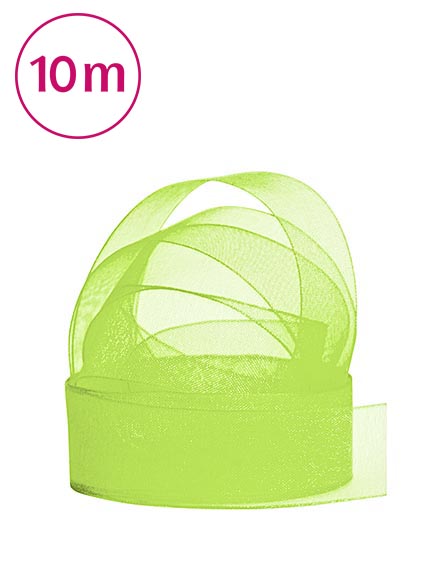 Band Chiffon  / 10m 25 mm hellgr&#252;n