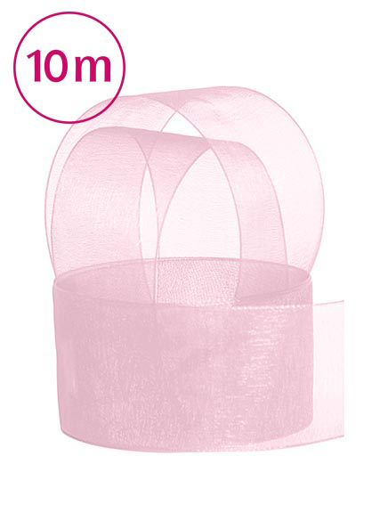 Band Chiffon  / 10m 40 mm hellrosa