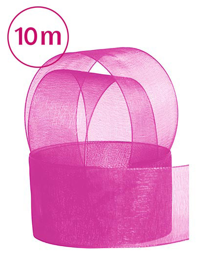 Band Chiffon  / 10m 40 mm pink