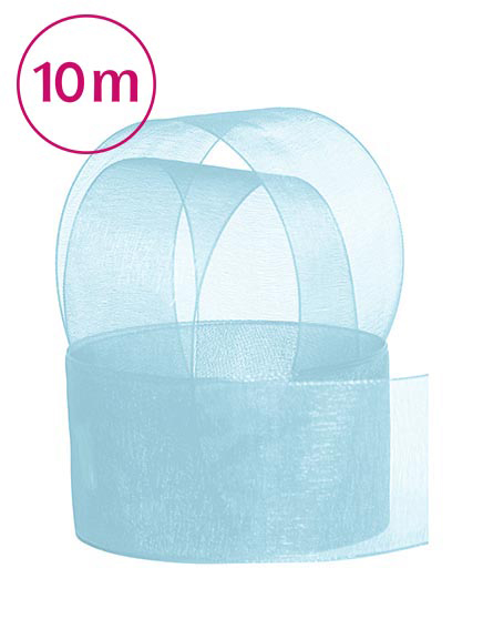 Band Chiffon  / 10m 40 mm altblau