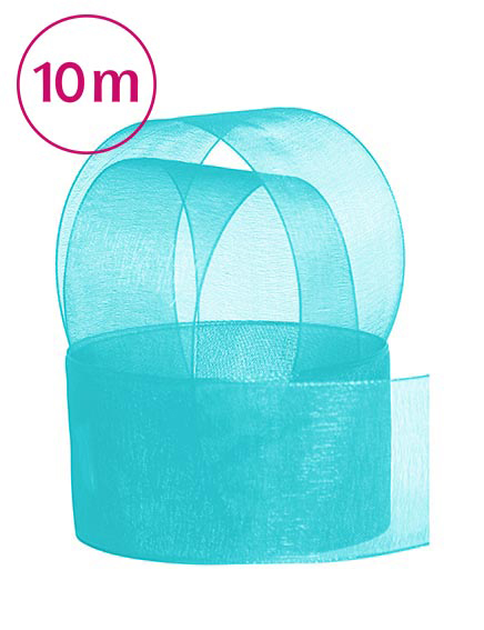 Band Chiffon  / 10m 40 mm t&#252;rkis