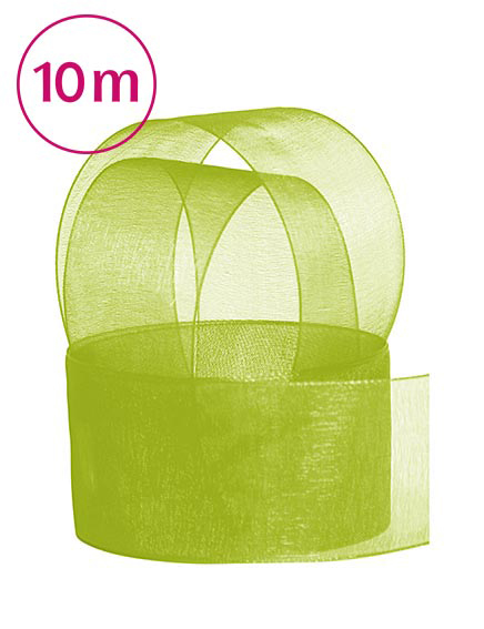 Band Chiffon  / 10m 40 mm moosgr&#252;n