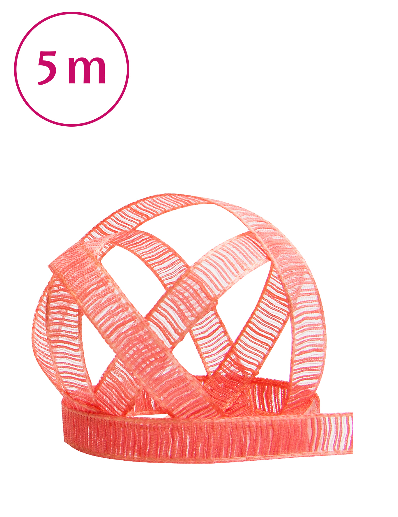 Band Chiffon  / 5m 10 mm koralle