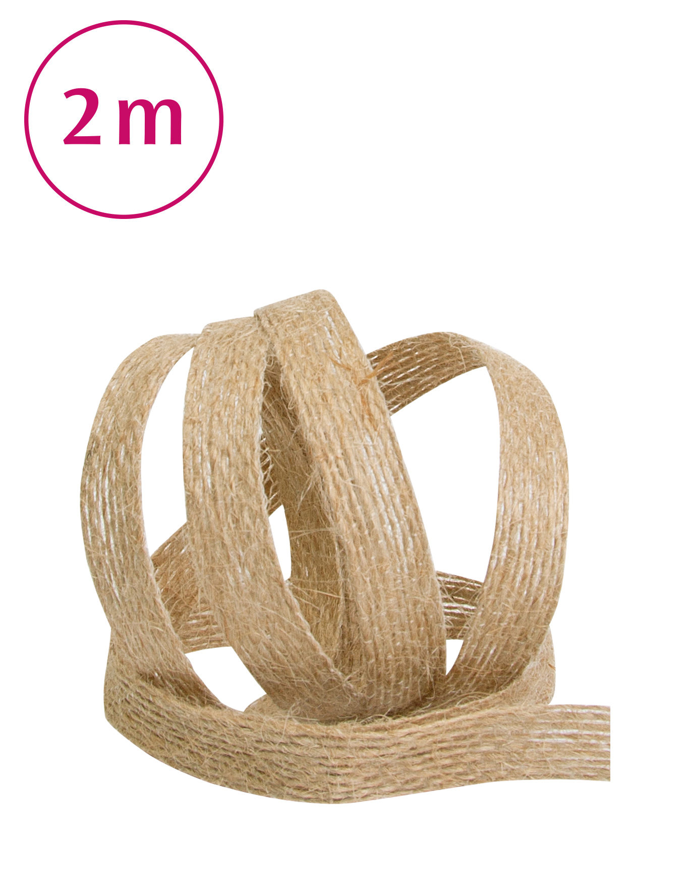 Juteband 10mm natur 2m