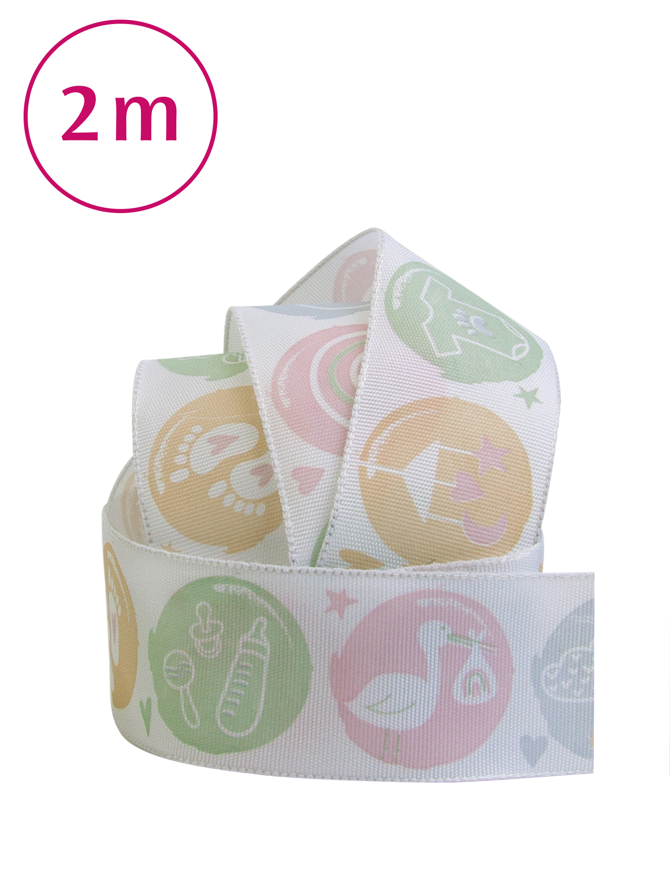 Band Taft Baby / Draht /  2m 25mm 