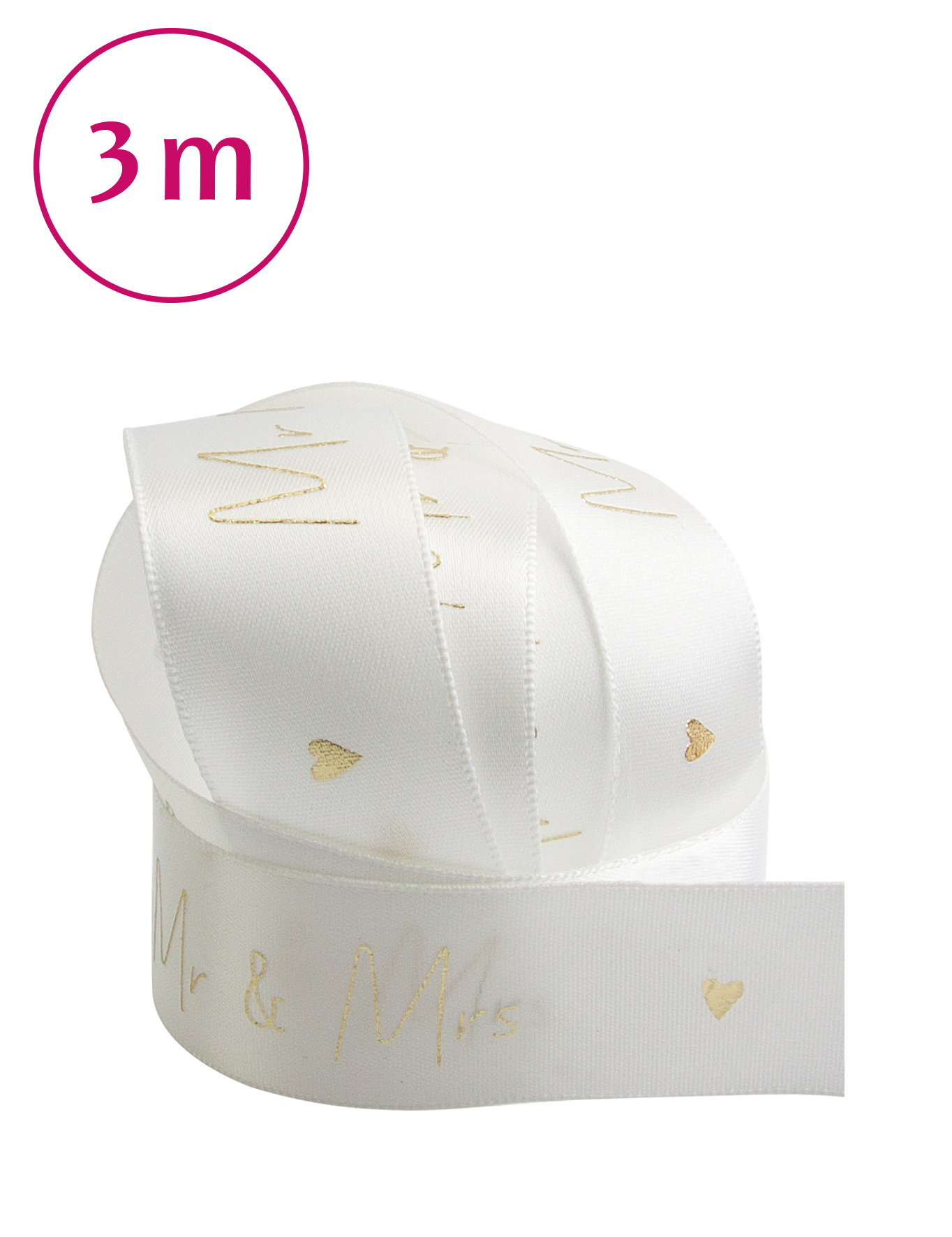 Band creme  Mr&amp;Mrs 3m 25 mm