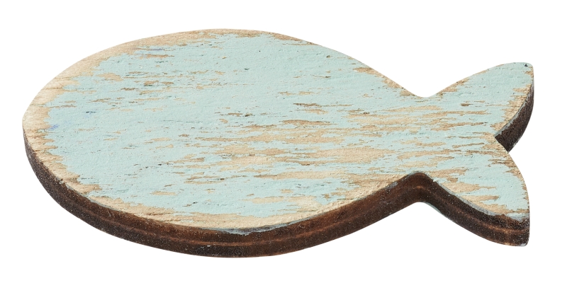 Fische Holz 4.5cm, 5St. türkis