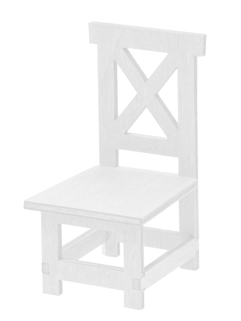 Stuhl 7,5x4,5x4cm, weiss