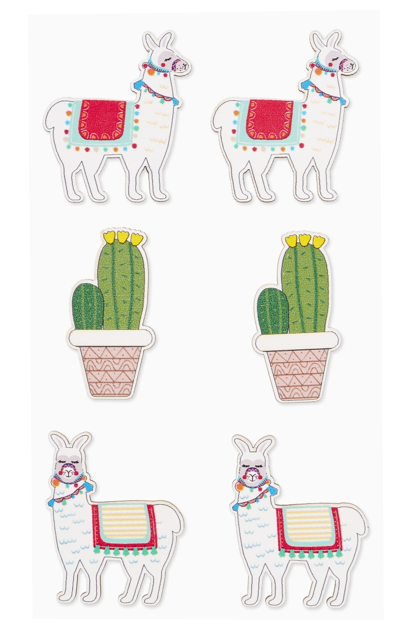 Lama/Kaktus  4cm, 6St. sort.