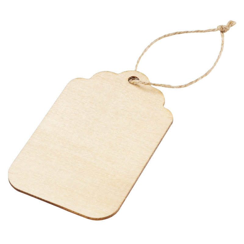 Holz-Anhänger Schild, 8cm, 6St