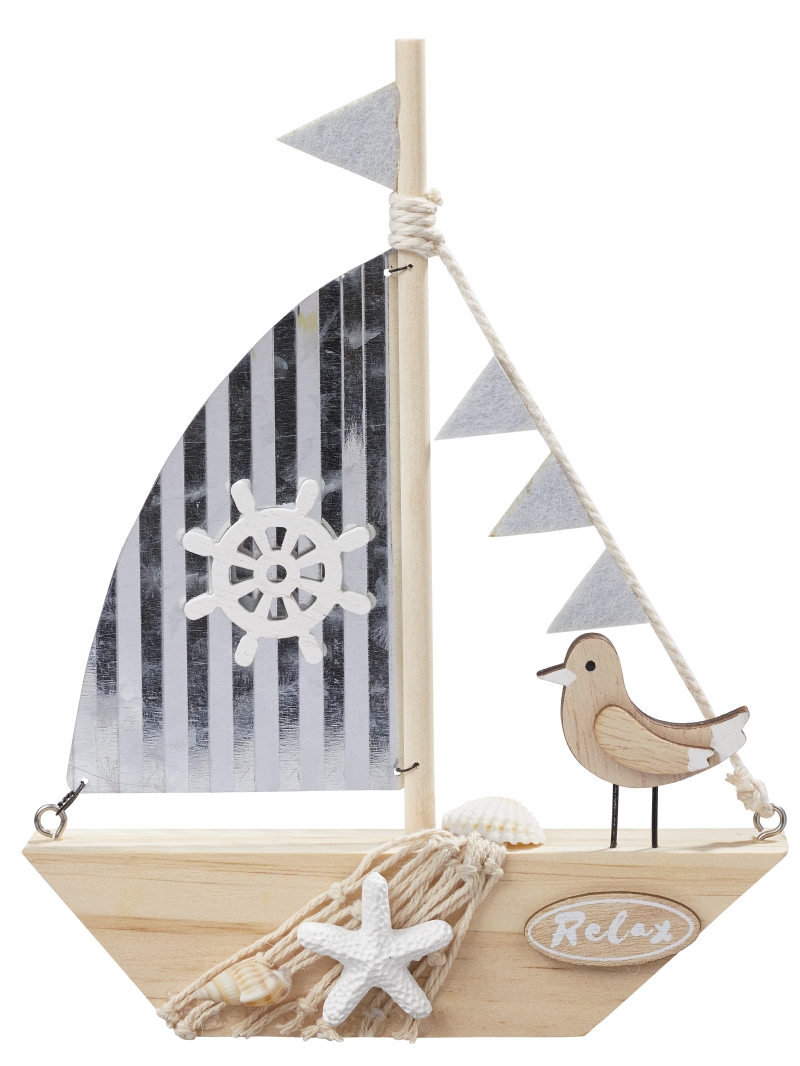 Holz-Segelboot  20 x 15cm